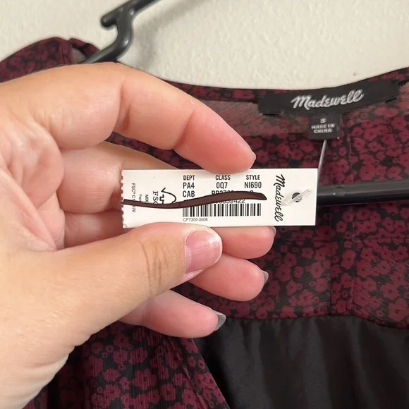 Madewell (Re)sourced Georgette Faux-Wrap Mini Dress - Picture 8 of 9